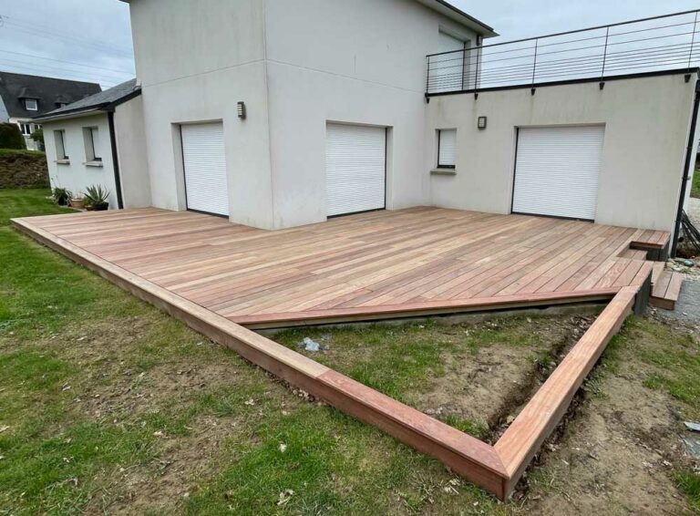Terrasse en cumaru menuiserie finistere landivisiau