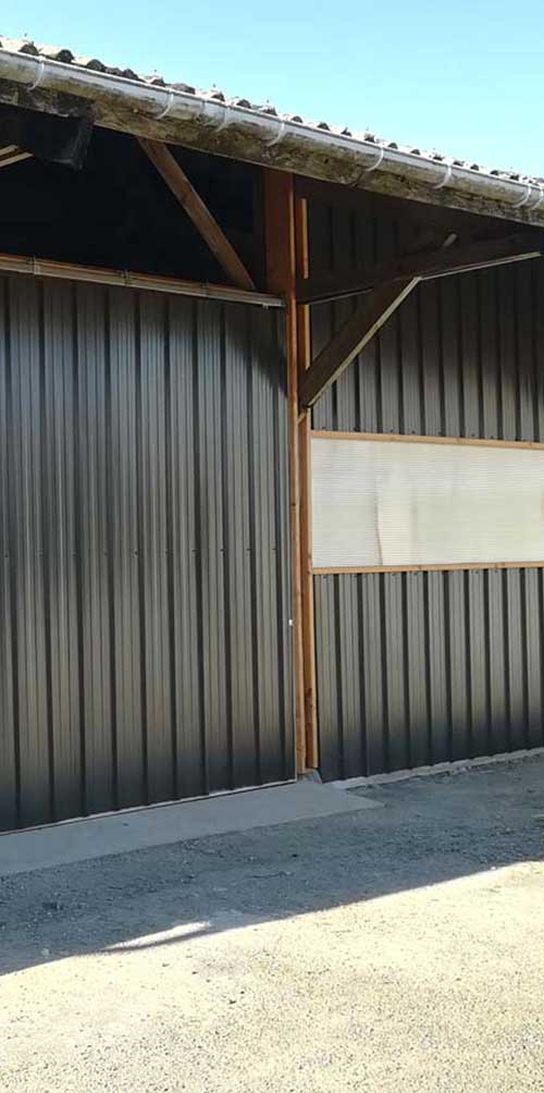 bardage hangar bois tole menuisier ollivier lampaul guimiliau