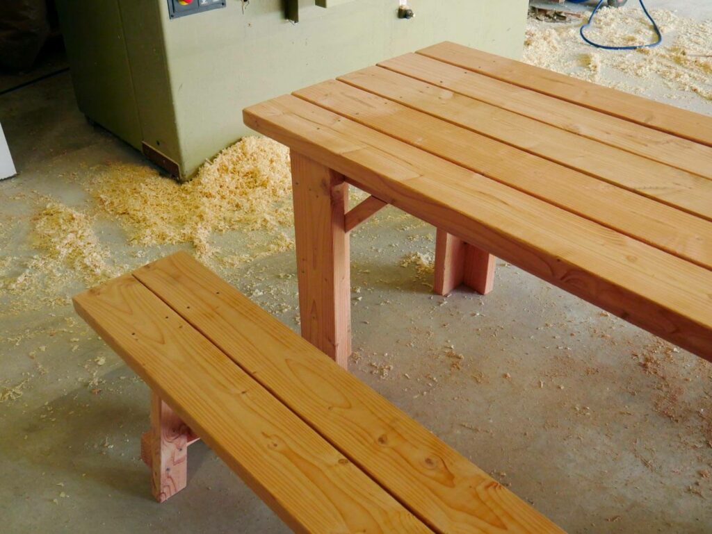 table jardin bois menuiserie ollivier lampaul 1