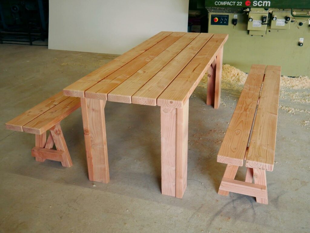 table jardin bois menuiserie ollivier lampaul 2